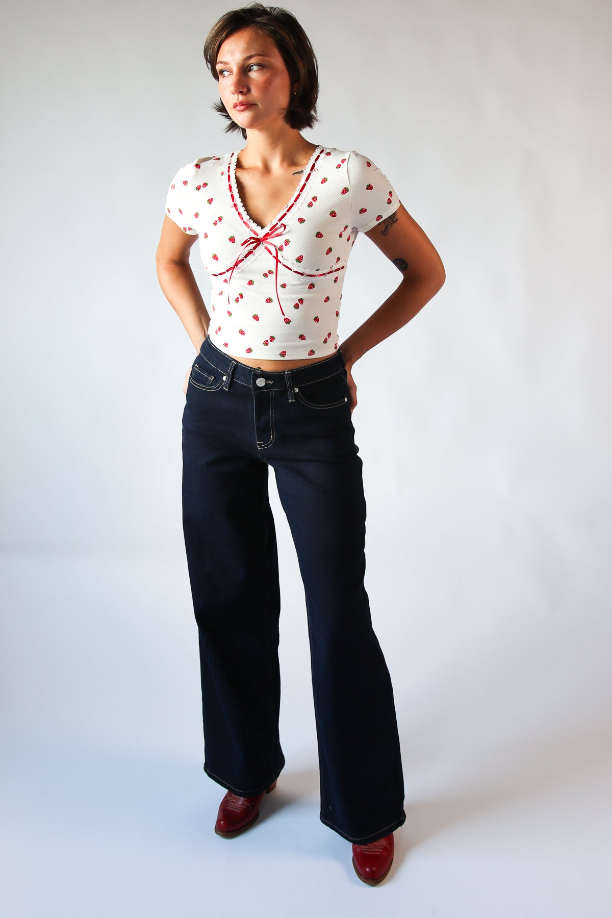 Dark Wash Wide Leg Jeans