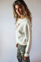 Printed Knit Graphic Sweater