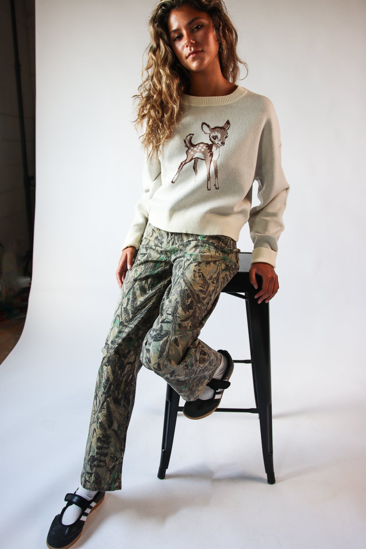 Printed Knit Graphic Sweater