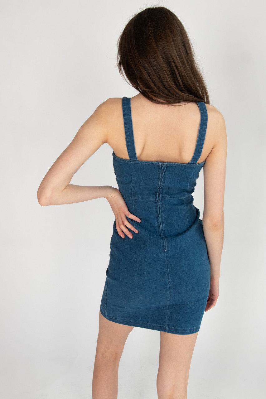 Corset Bodice Denim Mini Dress – Ragstock