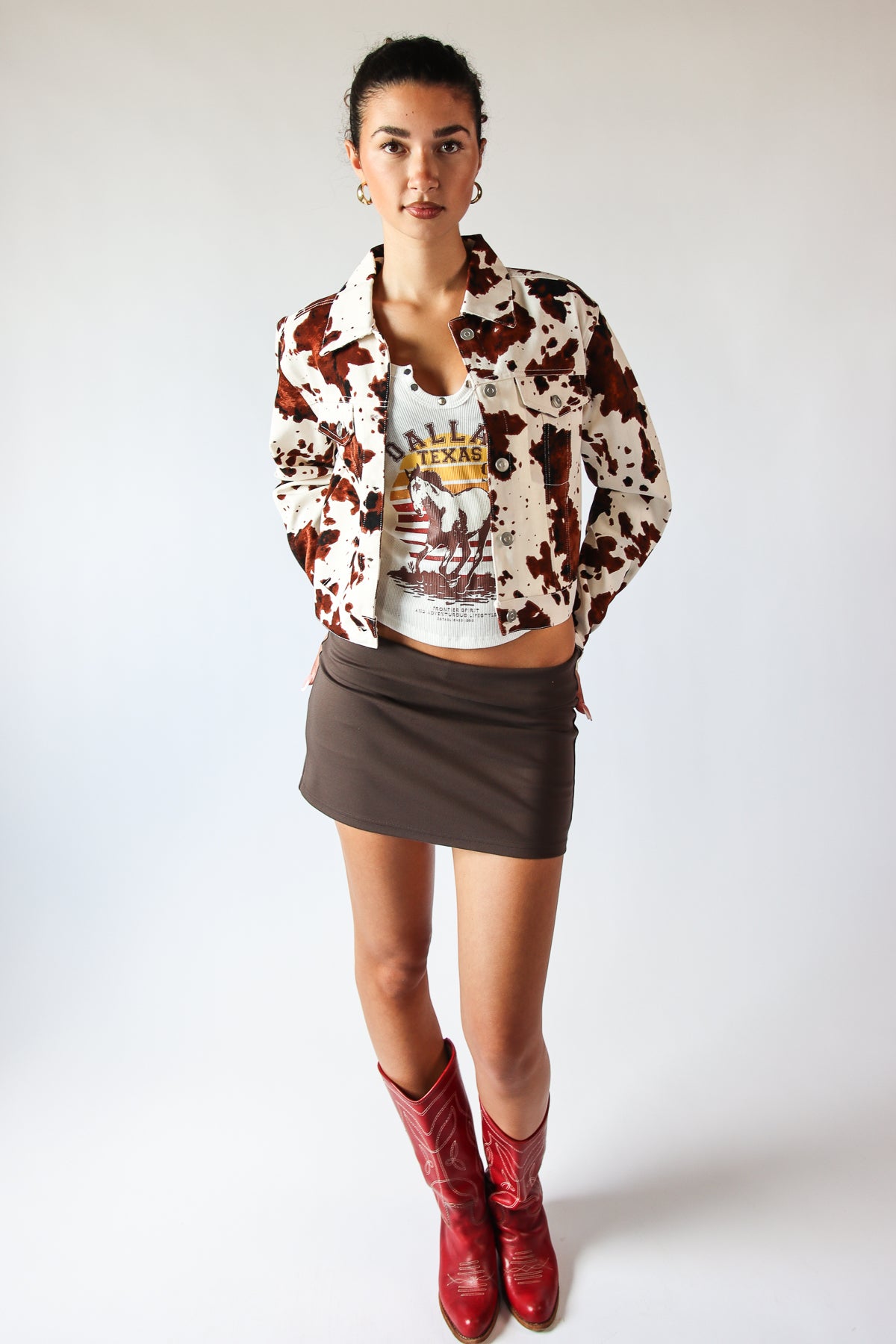 Denim Trucker Jacket Cow