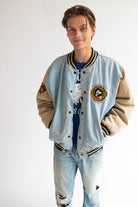 Vintage Mickey Mouse 1928 Denim Bomber Jacket (1990s)