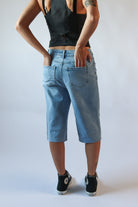 Distressed Long Jorts Light
