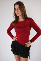Double Layer Basic Long Sleeve T-Shirt