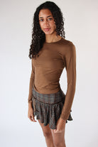 Double Layer Basic Long Sleeve T-Shirt