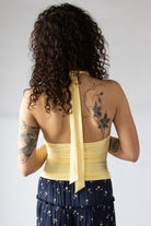 Cowl Neck Ruched Halter Top