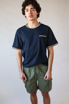 Drawstring Twill Cargo Shorts