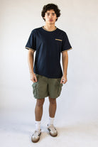 Drawstring Twill Cargo Shorts