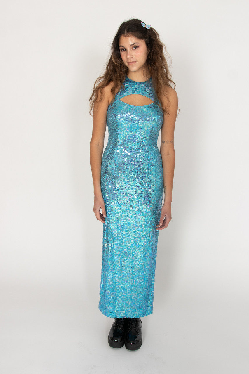 Vintage Adrianna Papell Blue Sequin Dress Vintage Adrianna Papell Blue Sequin Dress