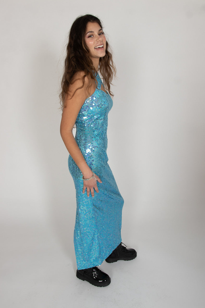 Vintage Adrianna Papell Blue Sequin Dress Vintage Adrianna Papell Blue Sequin Dress