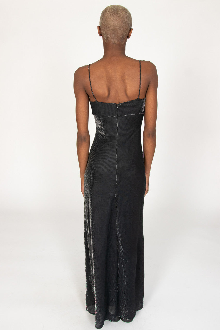 Vintage Black Metallic De-Laru Dress