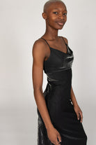 Vintage Black Metallic De-Laru Dress