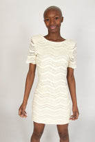 Vintage White Pearl Mini Dress