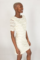 Vintage White Pearl Mini Dress