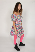 Vintage Puff Sleeve Floral Dress