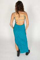 Vintage City Triangles Teal Sparkles Dress