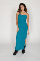 Vintage City Triangles Teal Sparkles Dress