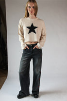 Embroidered Cherry Wide Leg Jeans