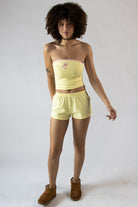 Embroidered Heart Lock Shorts