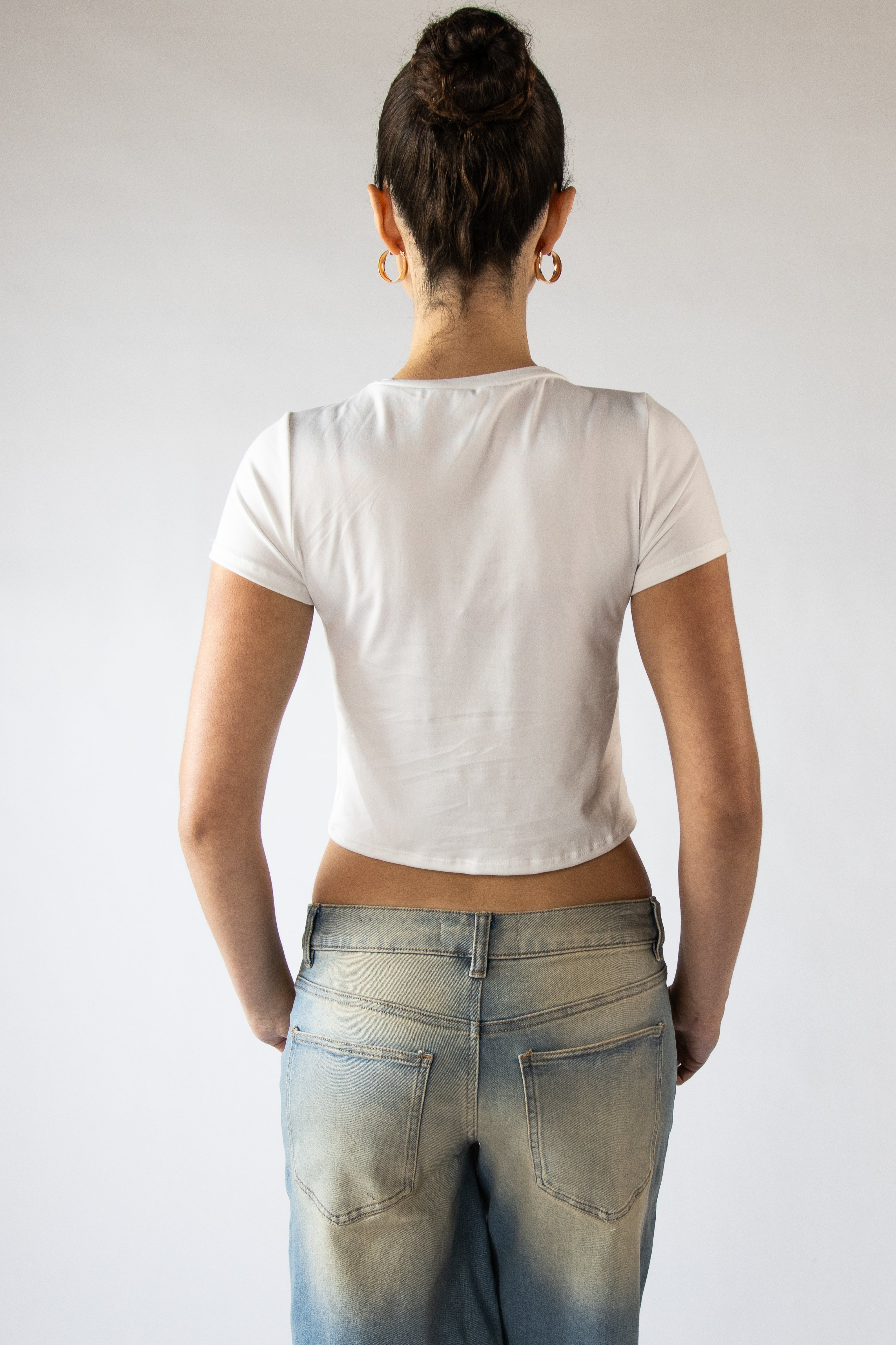 Embroidered Rainbow Hearts T-Shirt