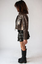Double Star Brown Moto Jacket