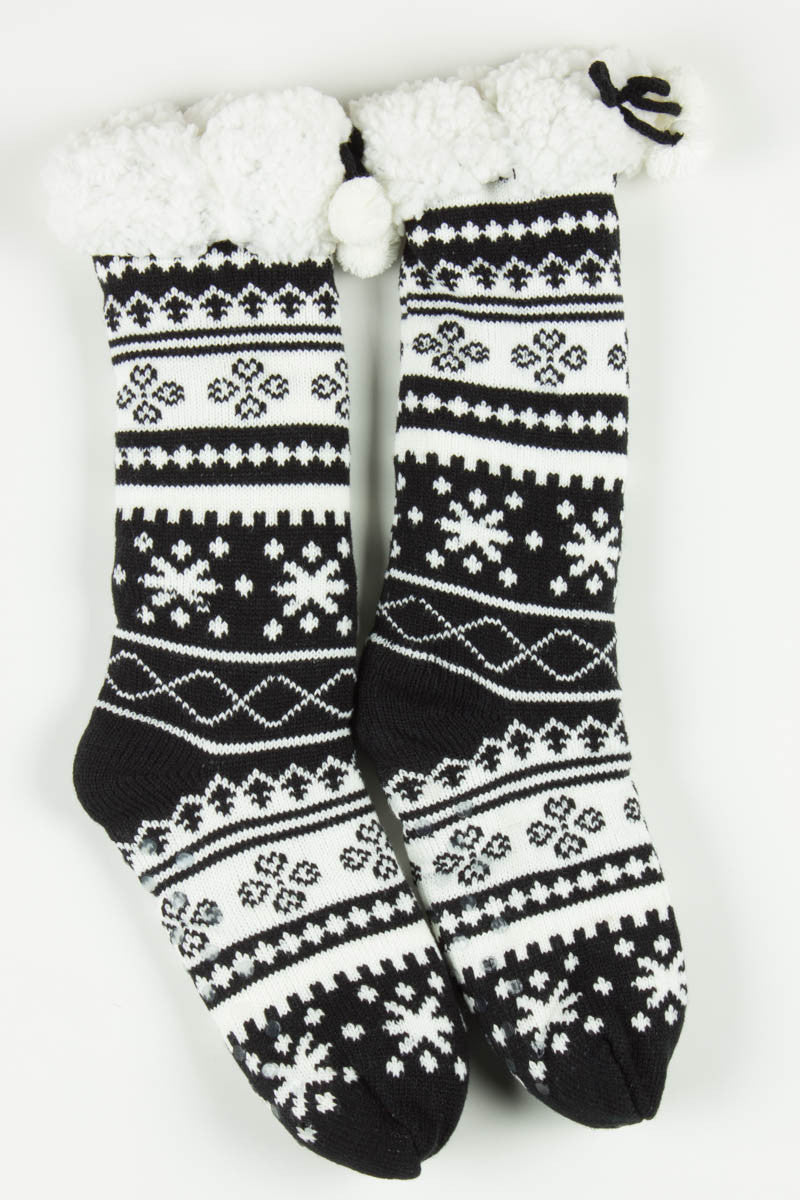 Sherpa Lined Christmas Socks