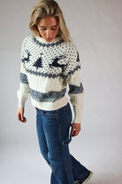 Fair Isle Cable Knit Sweater