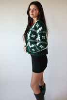 Fair Isle Fuzzy Cardigan