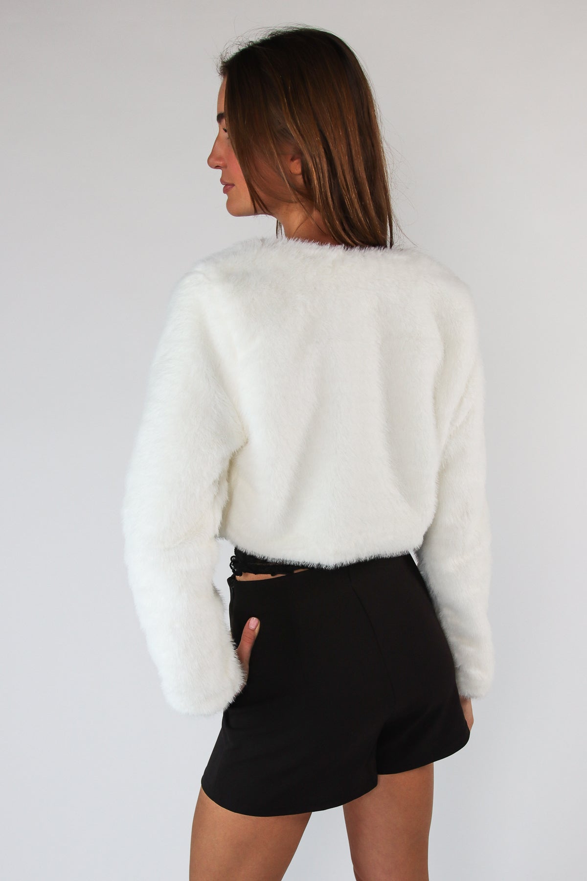 Faux Fur Bolero Jacket