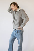 Faux Sherpa Lined Cord Trucker Jacket
