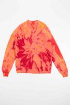 Fire Red Spiral Bleached Vintage Sweatshirt