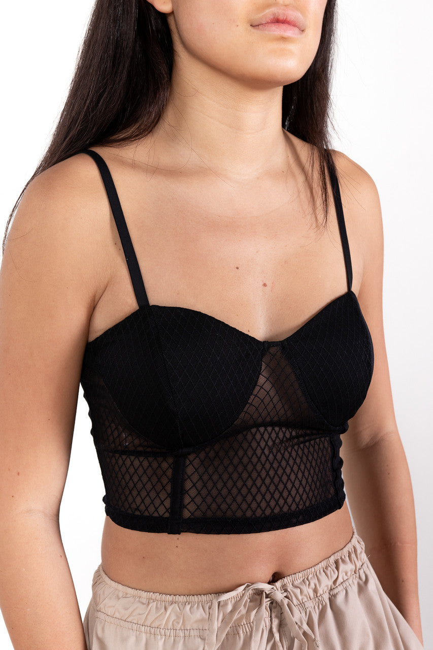 Fishnet Bustier Bra