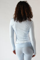 Fleece Lined Ribbed Zip Up Top