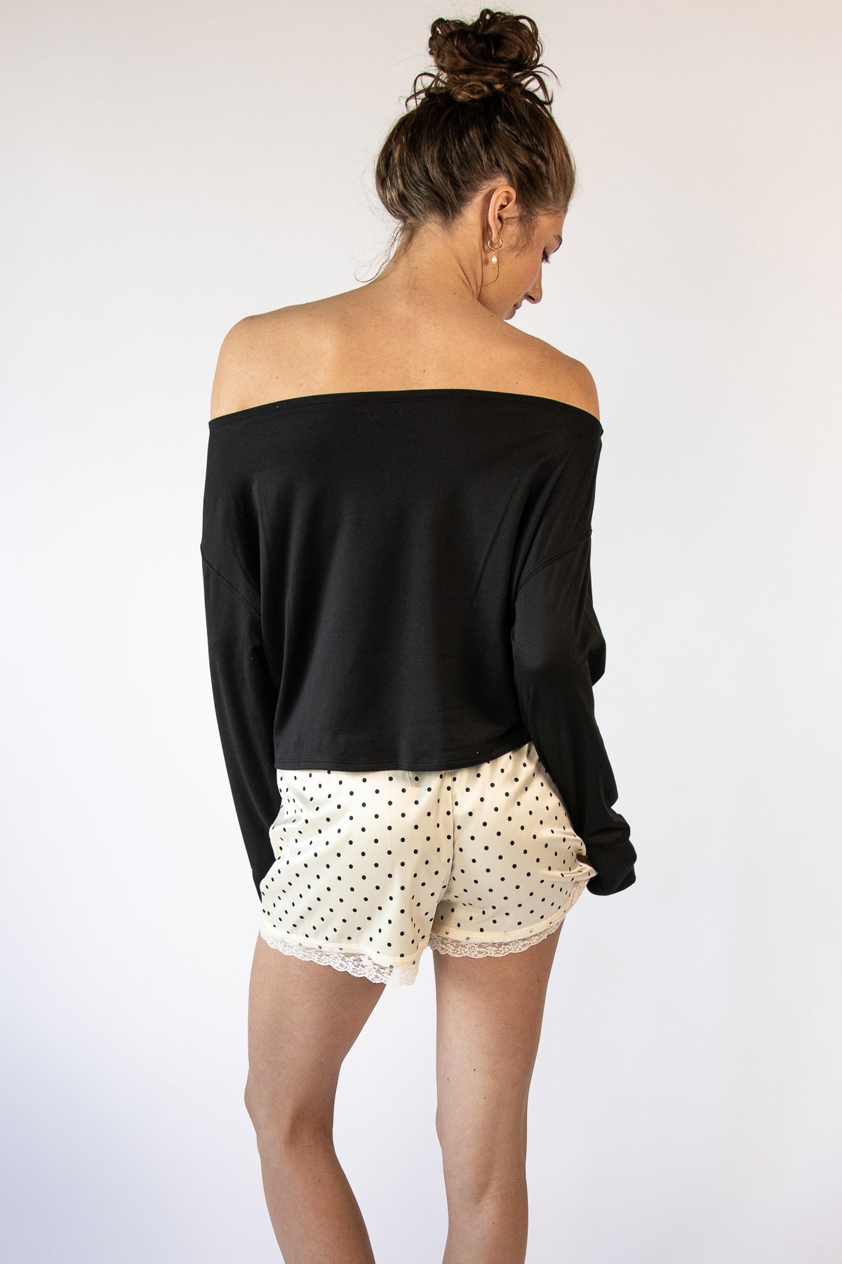 Fleece Lined Over the Shoulder Top