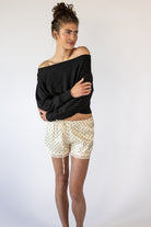 Fleece Lined Over the Shoulder Top