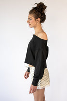 Fleece Lined Over the Shoulder Top