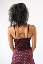 Mesh Flocked Babydoll Cami