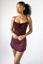 Mesh Flocked Babydoll Cami
