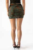 Flocked Mini Skirt