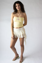 Beaded Flower Tube Top