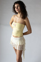 Beaded Flower Tube Top