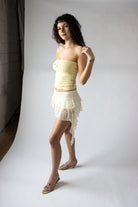 Beaded Flower Tube Top