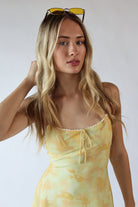 Floral Print Mesh Cami Dress