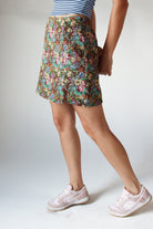 Floral Tapestry Mini Skirt