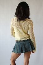 Flower Crochet Mesh Tie Front Cardigan