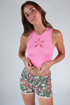 Flower Cut Out Tank