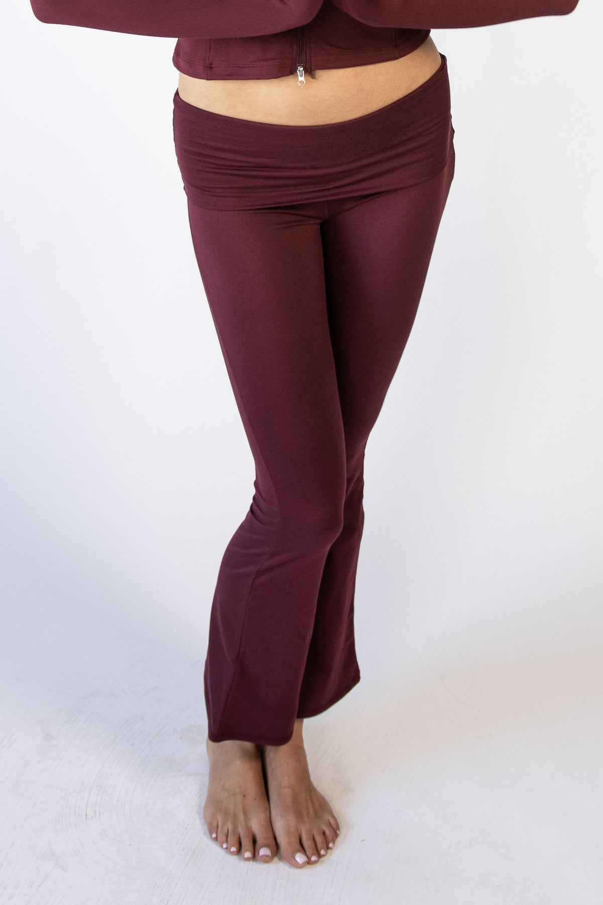 Foldover Fleece Lined Flare Leggings