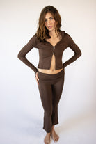 Foldover Fleece Lined Flare Leggings