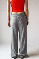 Foldover Ribbed Wide Leg Sweatpants