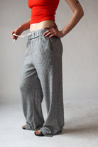 Foldover Ribbed Wide Leg Sweatpants